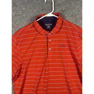 Good Good Golf Fighting for Par Polo Shirt Men's LARGE Red And White Stripes